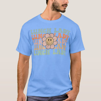 Camiseta Retro Groovy Floral Lunch De Vuelta A La Escuela F