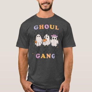 Camiseta Retro Groovy Ghoul Gang Halloween Ghost Boo Fall A