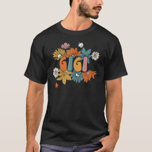 Camiseta Retro Groovy Gigi Floral Gigi Día de la Madre Caíd