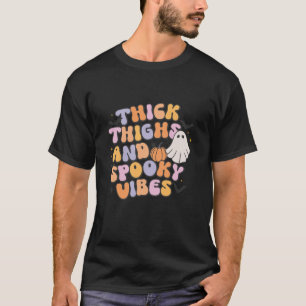 Camiseta Retro Groovy Halloween Gruesos Lámparas Y Espectac