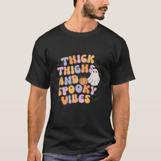 Camiseta Retro Groovy Halloween Gruesos Lámparas Y Espectac