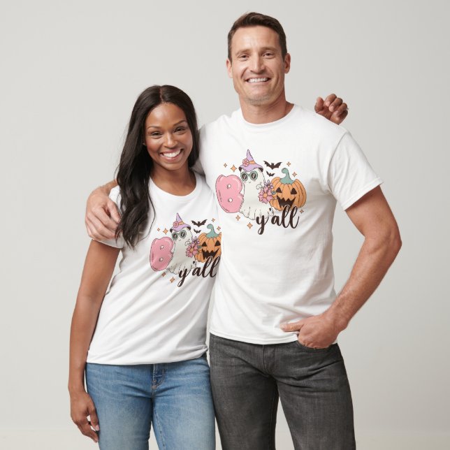 Camiseta Retro Groovy Halloween Spooky Boo Y'all (Unisexo)