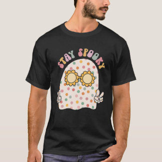 Camiseta Retro Groovy Halloween Stay Spooky Cute Ghost Spoo