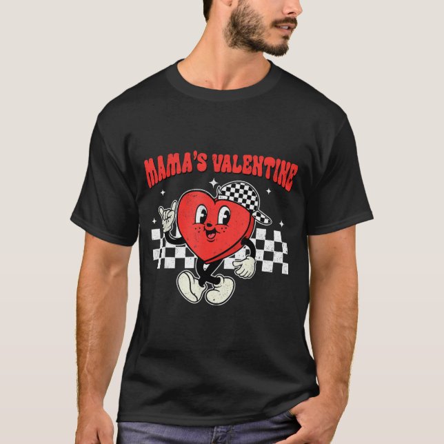 Camiseta Retro Groovy Heart Throb Valentines Day Toddlers B (Anverso)