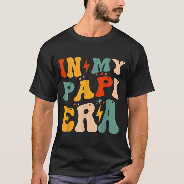 Camiseta Retro Groovy In My Pa Era Funny Father's Day Mens  (Anverso)