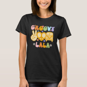Camiseta Retro Groovy Lala Abuela Familia Hippie Matanza M