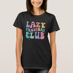 Camiseta Retro Groovy Lazy Pancreas Club Tipo 1 Diabetes Aw