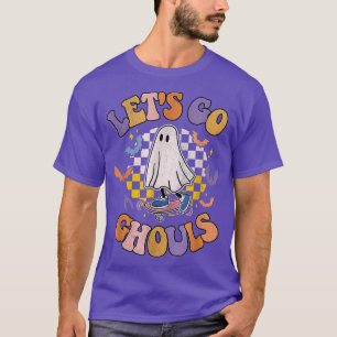 Camiseta Retro Groovy Lets Go Ghouls Ghost 70s Hippie Hallo