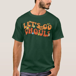 Camiseta Retro Groovy Let's Go Ghouls Halloween Ghost Boo