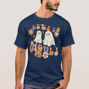 Camiseta Retro Groovy Let's Go Ghouls Halloween Ghost Outfi