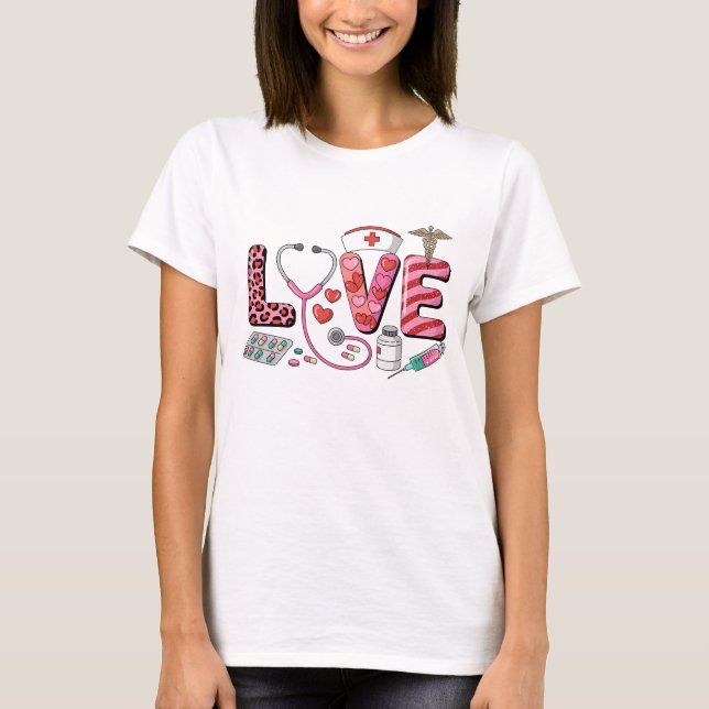 Camiseta Retro Groovy Love You More Checkered Valentine (Anverso)
