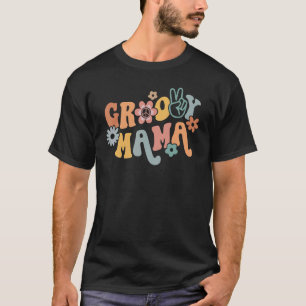 Camiseta Retro Groovy Mama Matching Family 1er cumpleaños P
