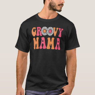Camiseta Retro Groovy Mama Matching Family 1er cumpleaños P