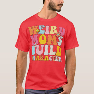 Camiseta retro groovy mamas raras construyen el personaje 2