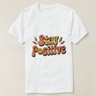 Camiseta Retro Groovy 'Mantén Positivo' – Cara Son