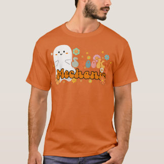 Camiseta Retro Groovy, mecánico espantoso Fantasma Hallowee