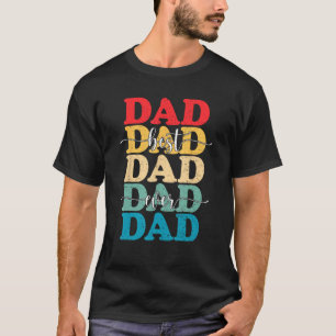Camiseta Retro Groovy Mejor Papá Feliz Día del Padre por