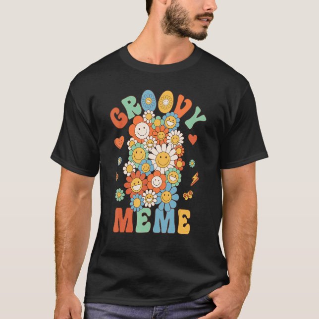 Camiseta Retro Groovy Meme Groovy Cumpleaños Party (Anverso)