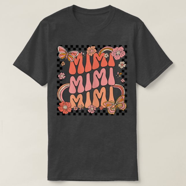 Camiseta Retro Groovy Mimi Mejor Mimi Hola Otoño (Diseño del anverso)