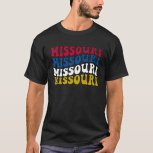 Camiseta Retro Groovy Missouri Chica del hogar estatal I Lo