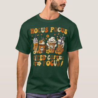 Camiseta Retro Groovy Necesito Horrores De Café Hallowee Hi