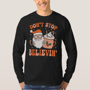 Camiseta Retro Groovy no detengan a los Navidades de Believ