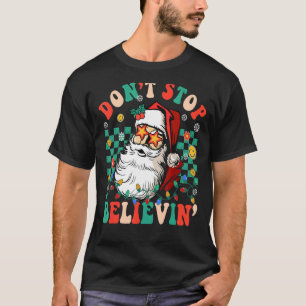 Camiseta Retro Groovy no detengan a los Santa Navidades de 