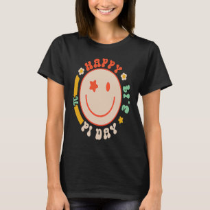 Camiseta Retro Groovy Pi Day 3 14 Pi Symbol Science Math Te