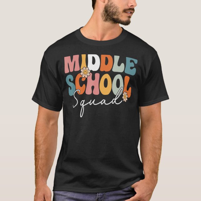 Camiseta Retro Groovy, Primer Día De (Anverso)