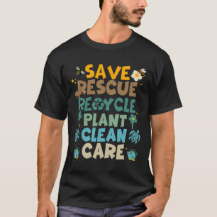 Camiseta Retro Groovy Salven abejas Rescate Animales Recicl