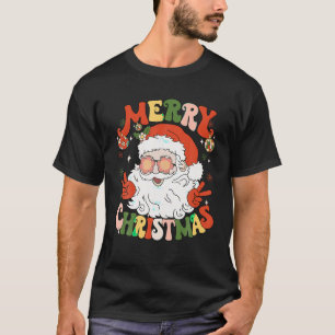 Camiseta Retro Groovy Santa Claus Feliz Navidad 2023 Hombre