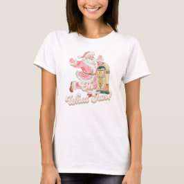 Camiseta Retro Groovy Santa Claus-Pink Oh Qué Padres Divert