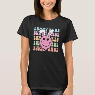 Camiseta Retro Groovy Semana Santa Babe Conejo Huevo Pascua