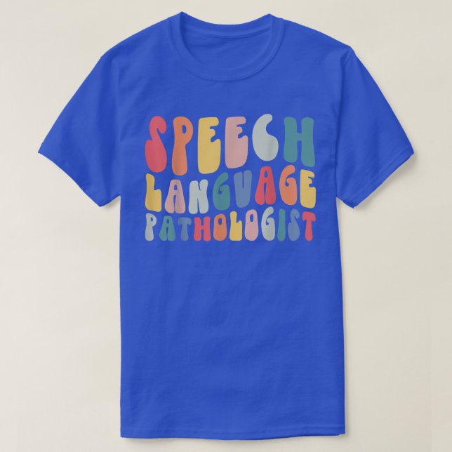 Camiseta Retro Groovy Speech Language Pathólogo SLP Life  (Diseño del anverso)