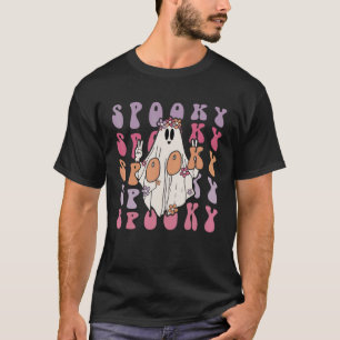 Camiseta Retro Groovy Spooky Ghos Boo Halloween Costume Sca
