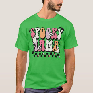 Camiseta Retro Groovy Spooky Mama Fall Halloween Thanksgivi
