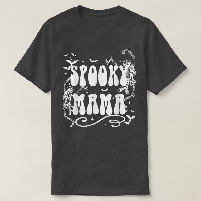 Camiseta Retro Groovy Spooky Mama Spooky Season Funny Hallo (Diseño del anverso)