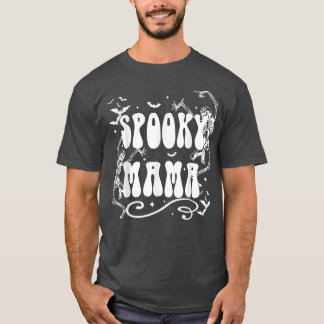 Camiseta Retro Groovy Spooky Mama Spooky Season Funny Hallo