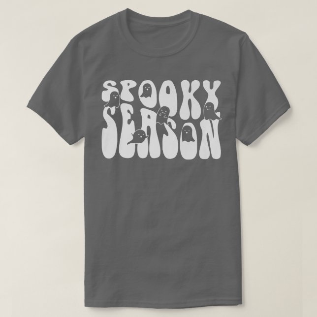 Camiseta Retro Groovy Spooky Season Funny Halloween (Diseño del anverso)