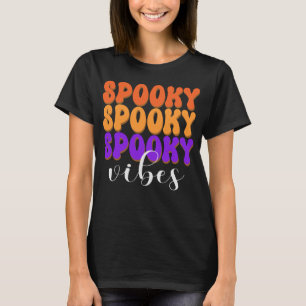 Camiseta Retro Groovy Spooky Vibes Halloween