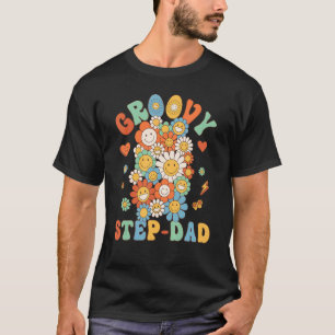 Camiseta Retro Groovy Step Dad Groovy Birday Party Matchi