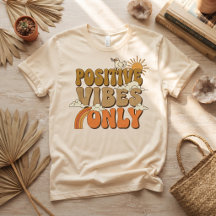 Camiseta Retro Groovy Sunshine Vibraciones Positiv