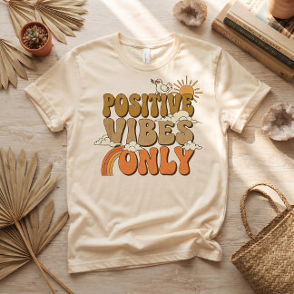 Camiseta Retro Groovy Sunshine Vibraciones Positiv