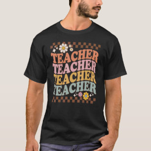 Camiseta Retro Groovy Teacher Team First Day Of Sc