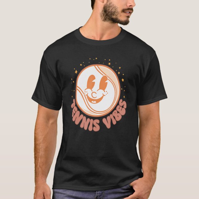 Camiseta Retro Groovy Tennis vibes Juego Día Deportivo (Anverso)
