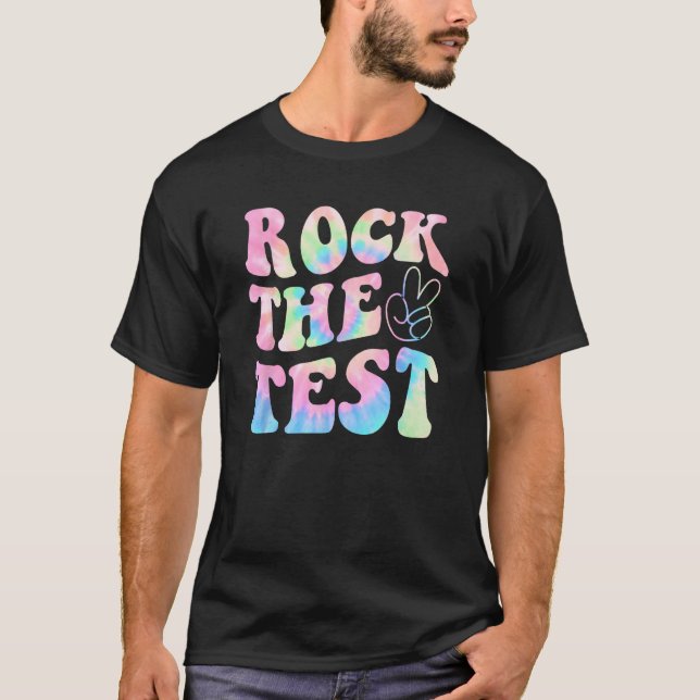 Camiseta Retro Groovy Test Day Test Day Day Rock the (Anverso)