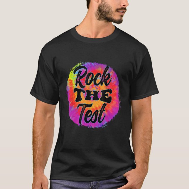 Camiseta Retro Groovy Test Day Test Day Day Rock the (Anverso)