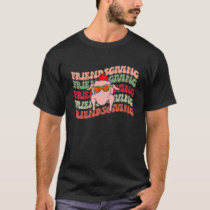 Camiseta Retro Groovy Turquía Feliz Día de Amistad Thanksgi