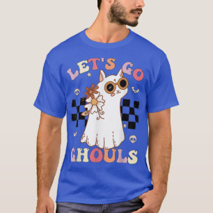 Camiseta Retro Groovy Vamos Ghouls Fantasma Gato C de Hallo
