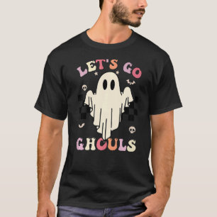 Camiseta Retro Groovy Vamos Ghouls Halloween Fantasma Costu